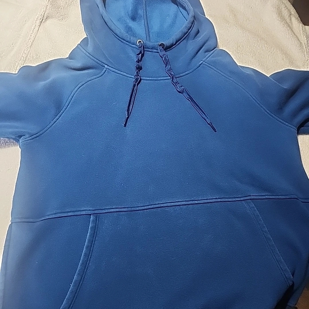 Athleta Hoodie Women's M Blue Cozy Karma Pullover Sweater Sweatshirt Pockets